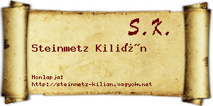 Steinmetz Kilián névjegykártya